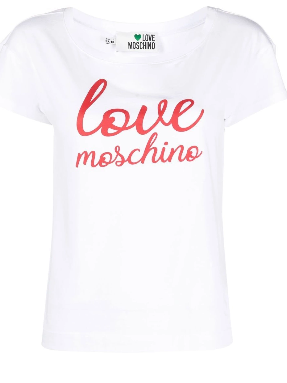 Moschino Women short-sleeve T-shirt logo-print Love 0403